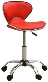 vidaXL Cadeira de escritório couro artificial vermelho