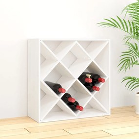 821543 vidaXL Garrafeira 62x25x62 cm madeira de pinho maciça branco