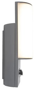 LED Candeeiro de parede exterior moderno cinzento escuro com sensor de movimento - Harry Moderno