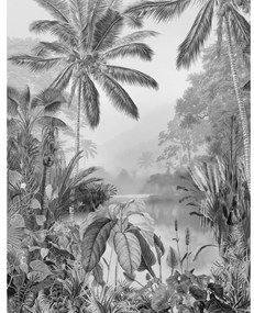 Komar Fotomural Lac Tropical Black &amp; White 200x270 cm