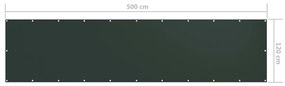 Tela de varanda 120x500 cm tecido Oxford verde-escuro