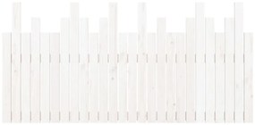 Cabeceira de parede 166x3x80 cm madeira de pinho maciça branco