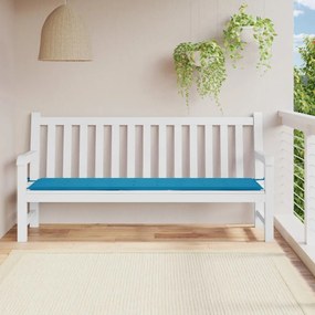 vidaXL Almofadão p/ banco de jardim 200x50x3 cm tecido azul