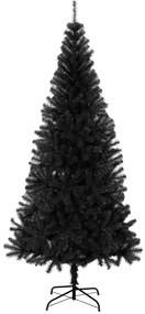 Árvore de Natal artificial com suporte 240 cm PVC preto