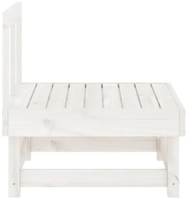Sofás de centro para jardim 2 pcs madeira pinho maciça branco