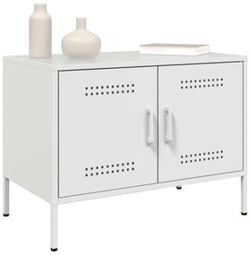 Móveis de TV 2 pcs 68x39x50,5 cm aço branco