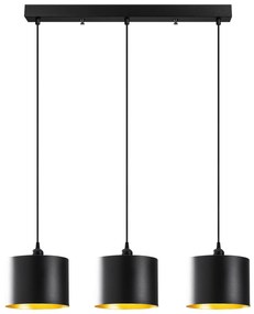 Candeeiro de Teto Berceste – Preto – 70 x 20 cm
