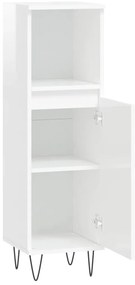 Armário de Casa de Banho  30x30x100 cm derivados de madeira branco bri