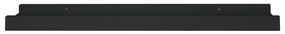 Unidade de prateleiras com rebordo 2 pcs 40x9x3 cm MDF preto