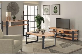 Conjunto de móveis de sala 3 pcs madeira de acácia maciça