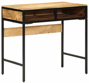 vidaXL Mesa 80x50x75 cm Madeira Sólida de Manga Crua