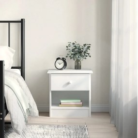 Mesa de cabeceira ALTA 41x35x41 cm pinho maciço branco