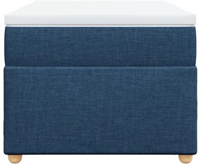Cama com molas/colchão 80x200 cm tecido azul