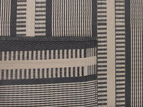 Tapete de exterior creme e preto 160 x 230 cm MANSA Beliani