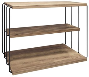 Mesa de Apoio Lifon – Pinho Atlântico e Preto – 50x33x40 cm