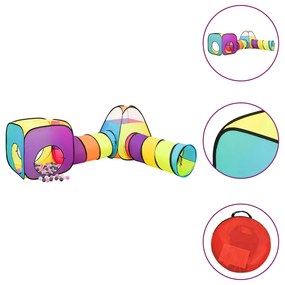 3107756 vidaXL Tenda de brincar infantil com 250 bolas 190x264x90 cm multicor