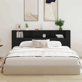 Cabeceira Cabinet vidaXL Preto Carvalho 220x18,5x104,5 cm