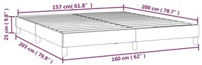 Estrutura de cama 160x200 cm couro artificial cor crème