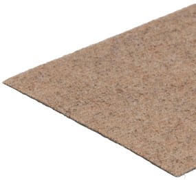 Tapetes escada adesivos retangular 15pcs 76x20cm castanho-claro