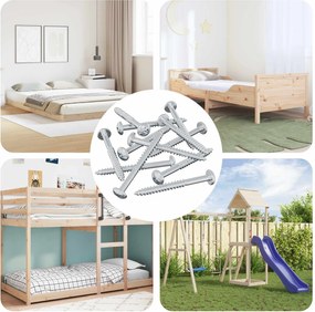 vidaXL Parafuso de Madeira 3273 pcs Prateado 9,8 x 53 mm Aço