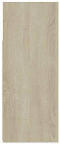 Aparador com luzes LED 115,5x30x75 cm carvalho sonoma