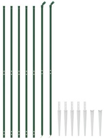 Cerca de arame com estacas de fixação 1,8x10 m verde