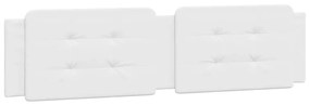 Estrutura de cama c/ luzes LED 160x200 cm couro artif. branco