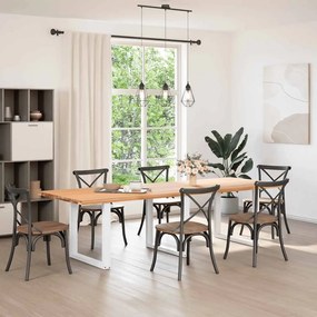 Pés para mesa de jantar em formato de U, 3 peças, branco, 90x (72-73)