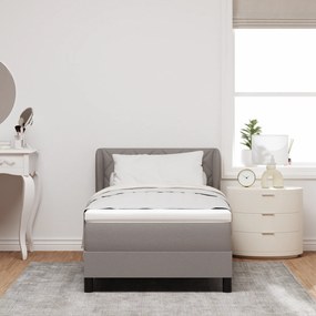 Cama Box Spring vidaXL com Colchão em Taupe, 90x190 cm, Tecido