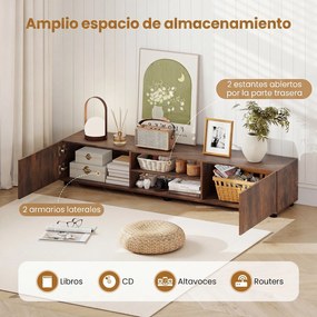 Móvel para TV, 160 x 35 x 30 cm, Para Televisores até 70 Polegadas, Castanho