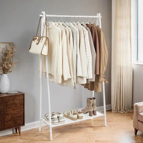 Cabide guarda roupa de 33,5 x 92,5 x 153 cm branco