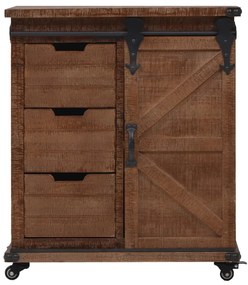 Armário de arrumação madeira de abeto 64x33,5x75 cm castanho