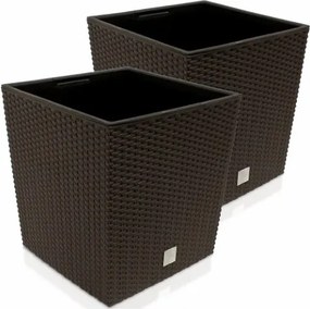 Conjunto 2 unidades Vaso Rato Low, 39 x 39 x 40,5 cm castanhos
