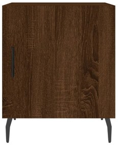 Mesa cabeceira 2pcs 40x40x50cm deriv. madeira carvalho castanho