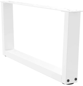 Pés para mesa de centro em V, 2 peças, branco, 70x(30-31,3) cm, aço