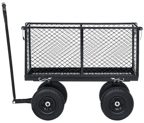 Carrinho de mão para jardim 350 kg preto