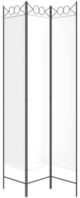 Biombo com 3 painéis 120x220 cm tecido branco