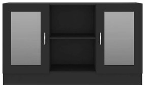 Aparador Vitrine Real de 120 cm - Preto - Design Moderno