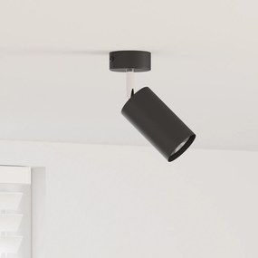 vidaXL Foco de Teto 1 Via Ajustável Preto GU10