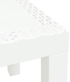 Mesa de jardim 59x47x40 cm PP branco