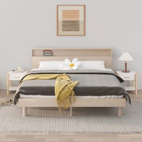 vidaXL Mesas de cabeceira 2 pcs 42x38x45cm derivados de madeira branco