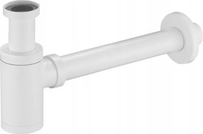 Mexen meio sifão de lavatório redondo, branco - 79950-20