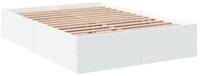 Estrutura de cama 120x190 cm derivados de madeira branco