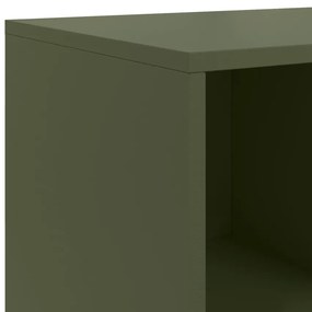 Aparador 100,5x39x72 cm aço verde-azeitona