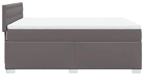 Cama com Molas/Colchão e Luzes Led - 140x200 cm - Couro Artificial Cin