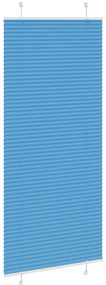 Azul Plissada Cega 95x200 cm Largura Tecido 94,4 cm Poliéster