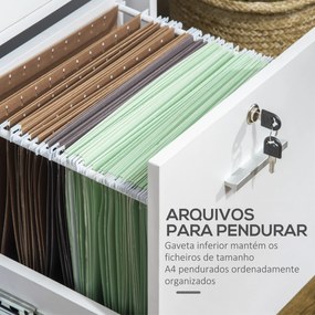 Vinsetto Armário para Impressora Móvel Auxiliar de Escritório com Roda
