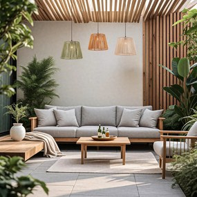 Candeeiro suspenso de exterior preto com abajures de corda multicoloridos 3 luzes IP44 - Cava Jayla