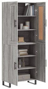 Armário alto 69,5x34x180 cm derivados de madeira sonoma cinza