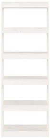 Estante/divisória 60x30x167,5 cm madeira de pinho maciça branco